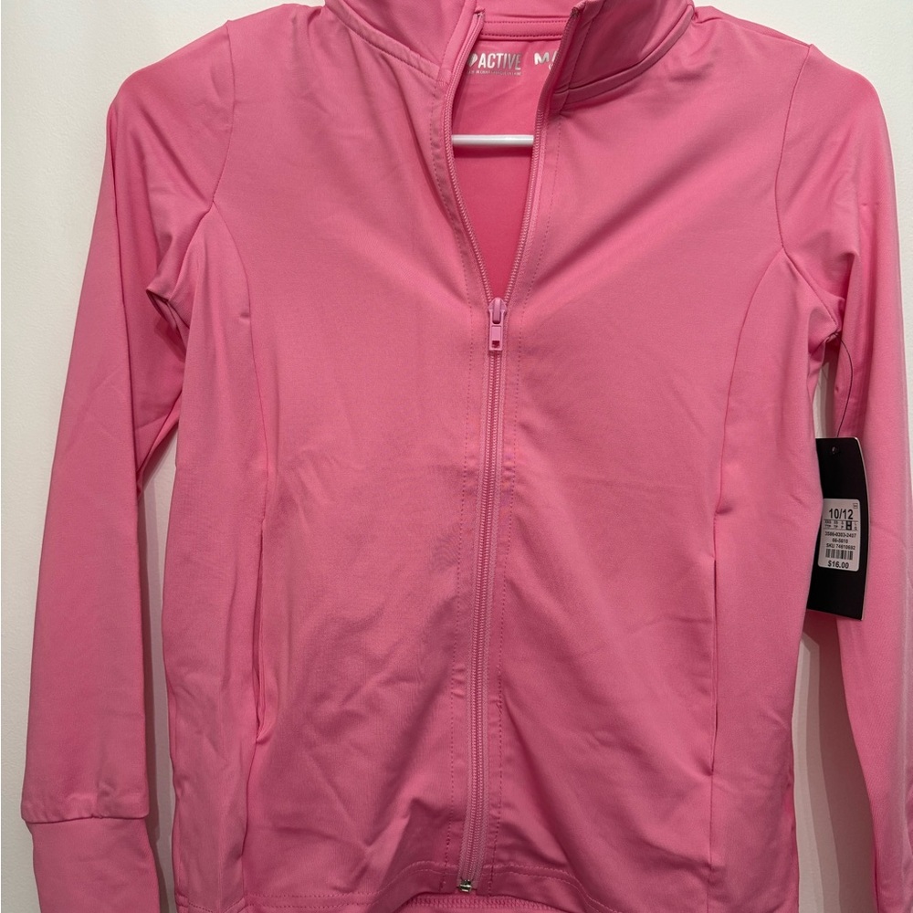Active USA Vibrant Pink Zip-Up Jacket